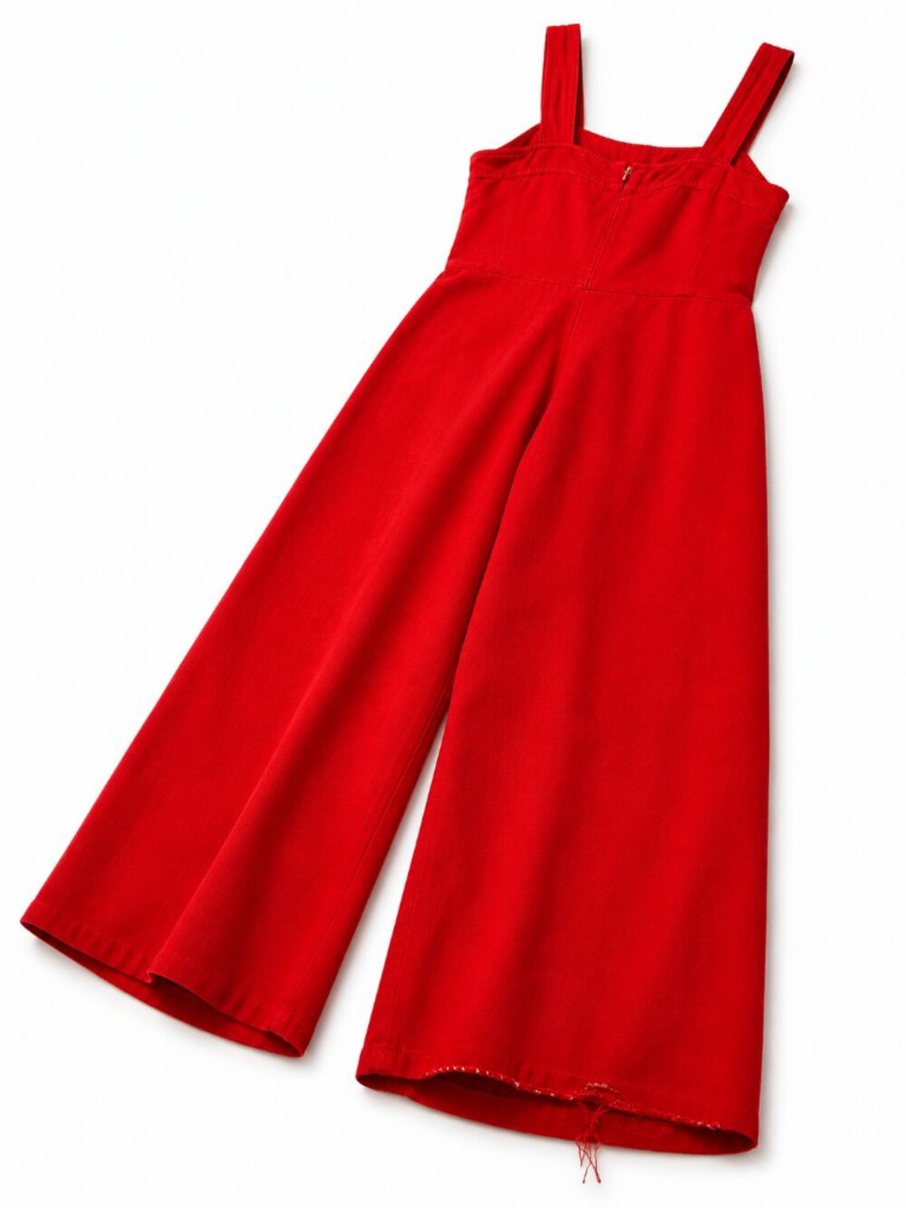 Lauren Ralph Lauren Red Linen Blend Wide-Leg Jumpsuit Size 6 Sleeveless